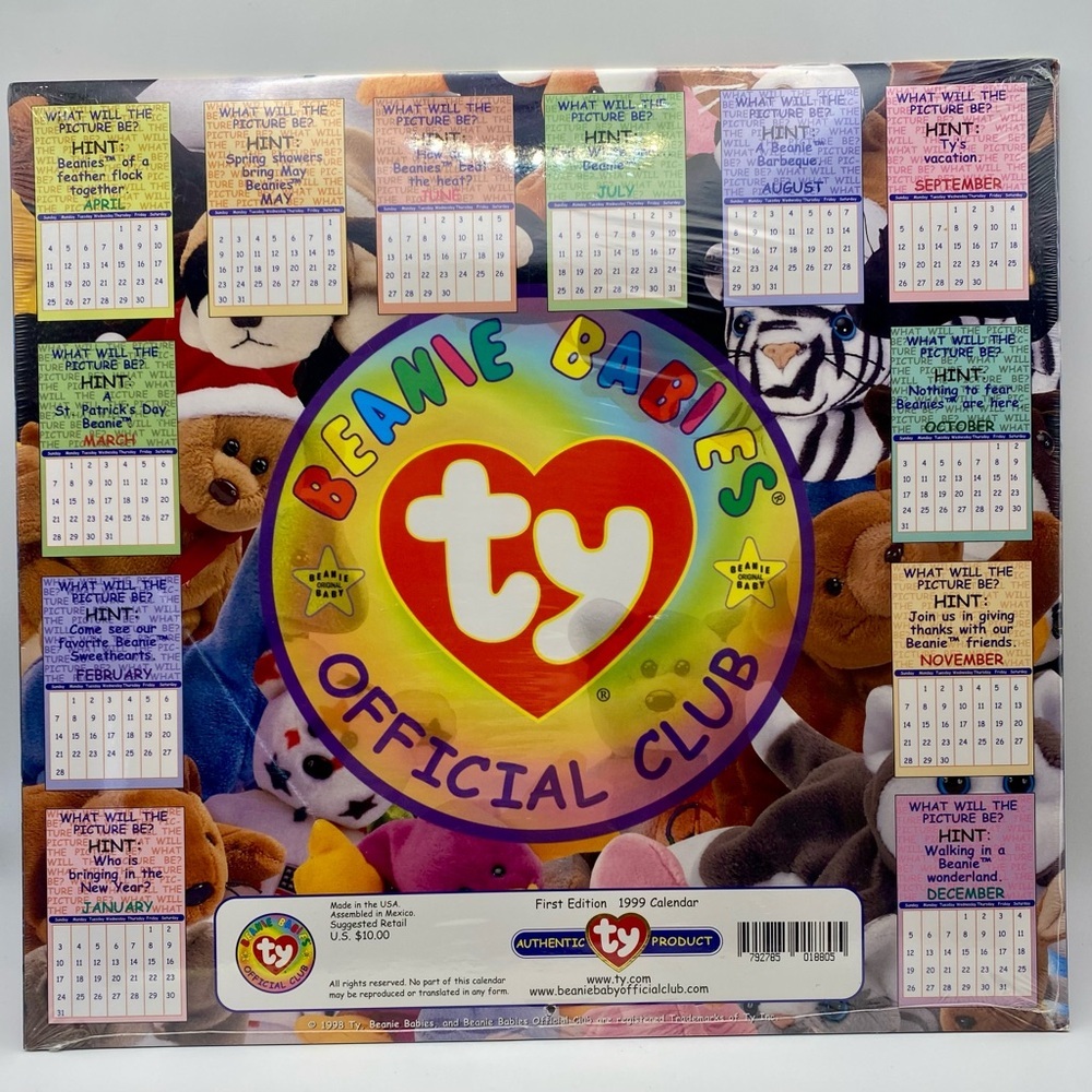 1999 Sealed First Edition Beanie Babies Calendar - Picture 2 of 4